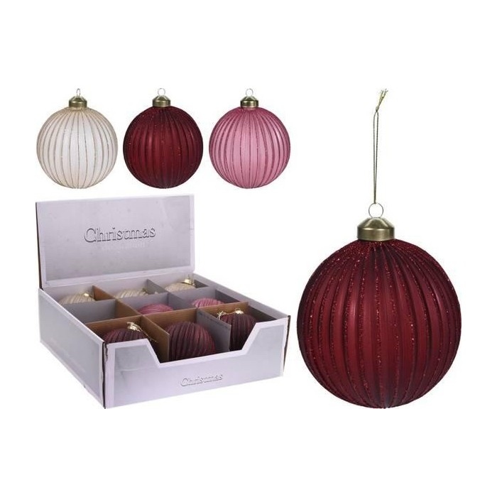 SFERA VETRO GLITTER 10CM 3ASS